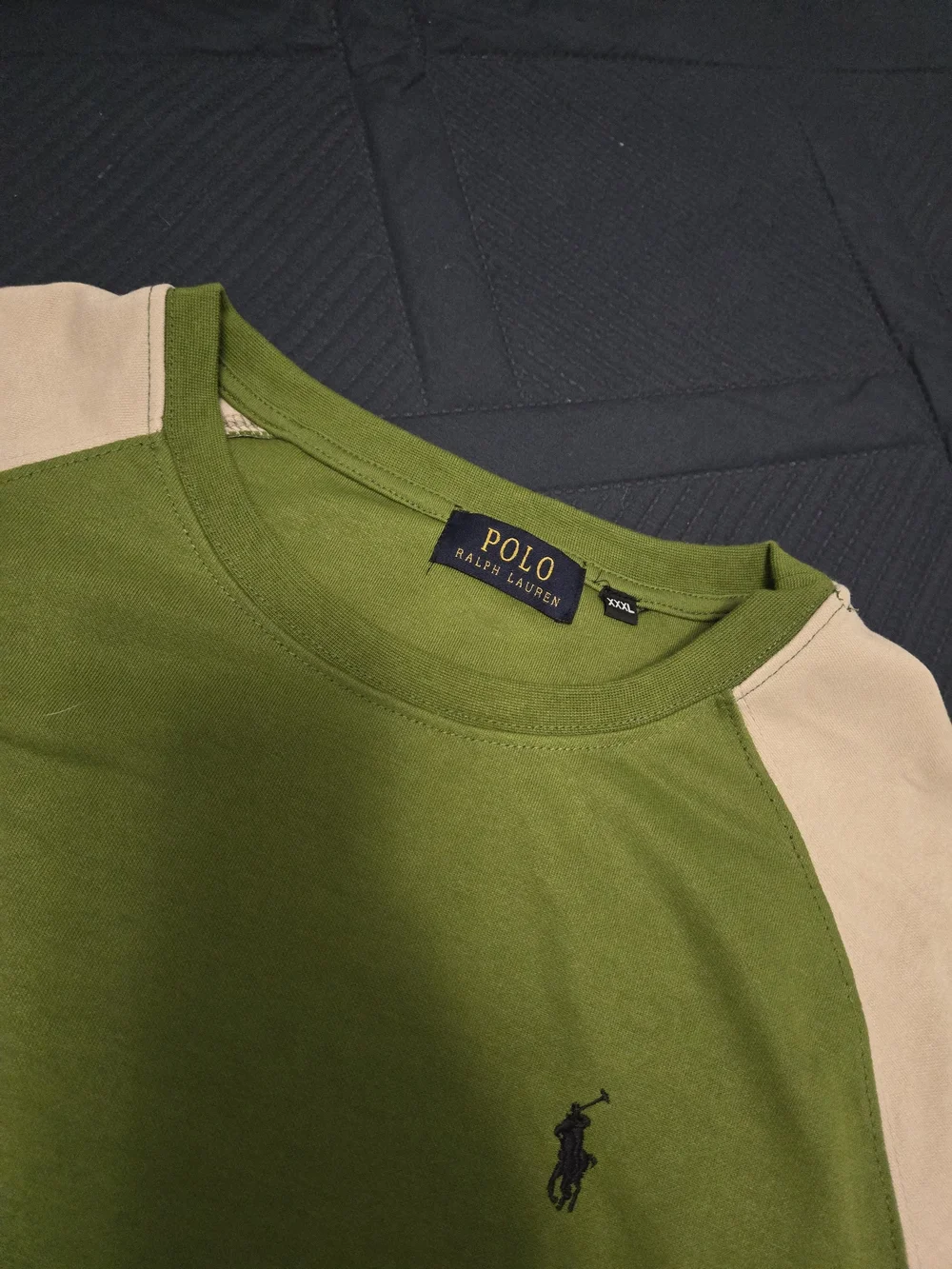 Polo by Ralph Lauren Men's Olive Green Crewneck Raglan Shirt 3xl